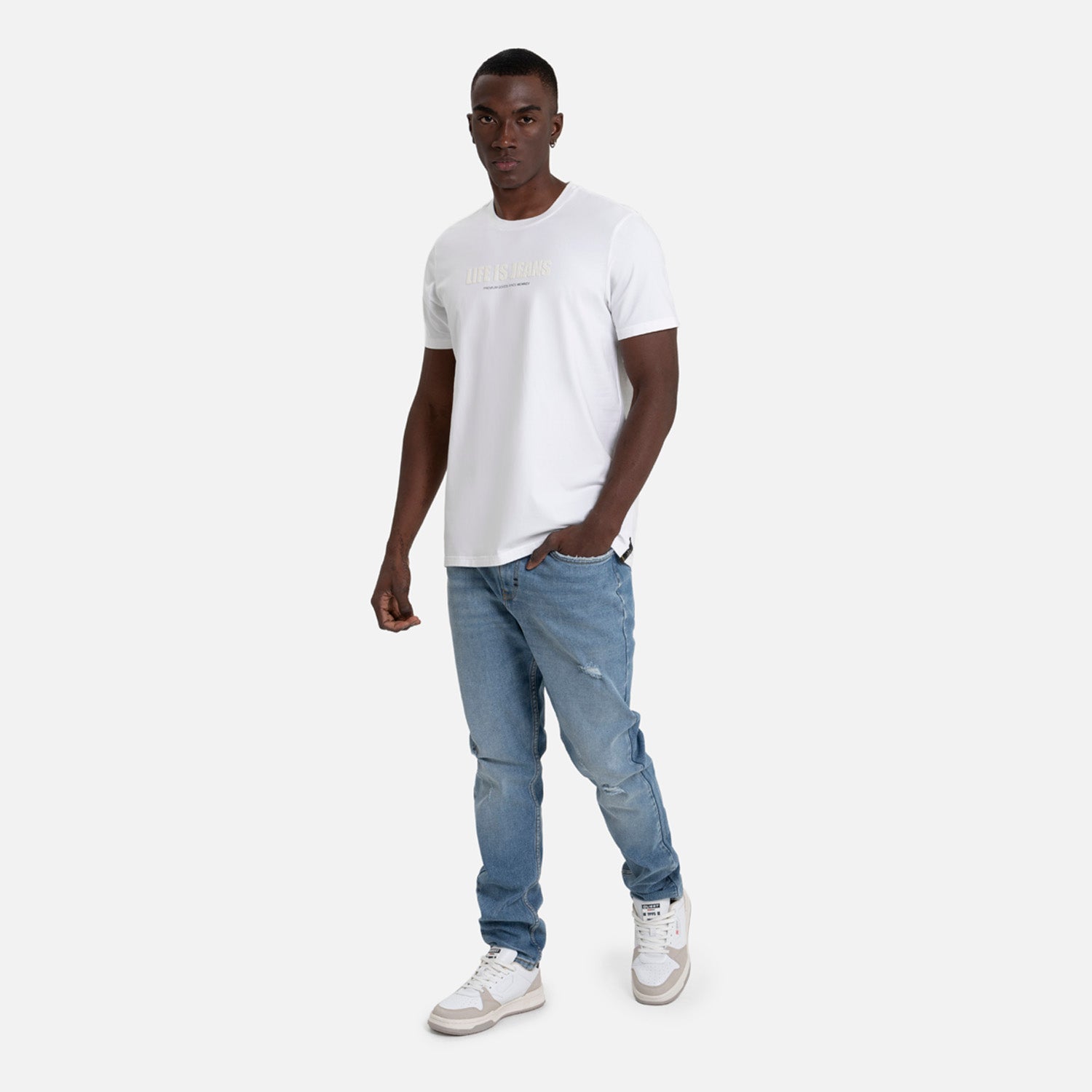 PLAYERA PREMIUM MANGA CORTA COLOR IVORY