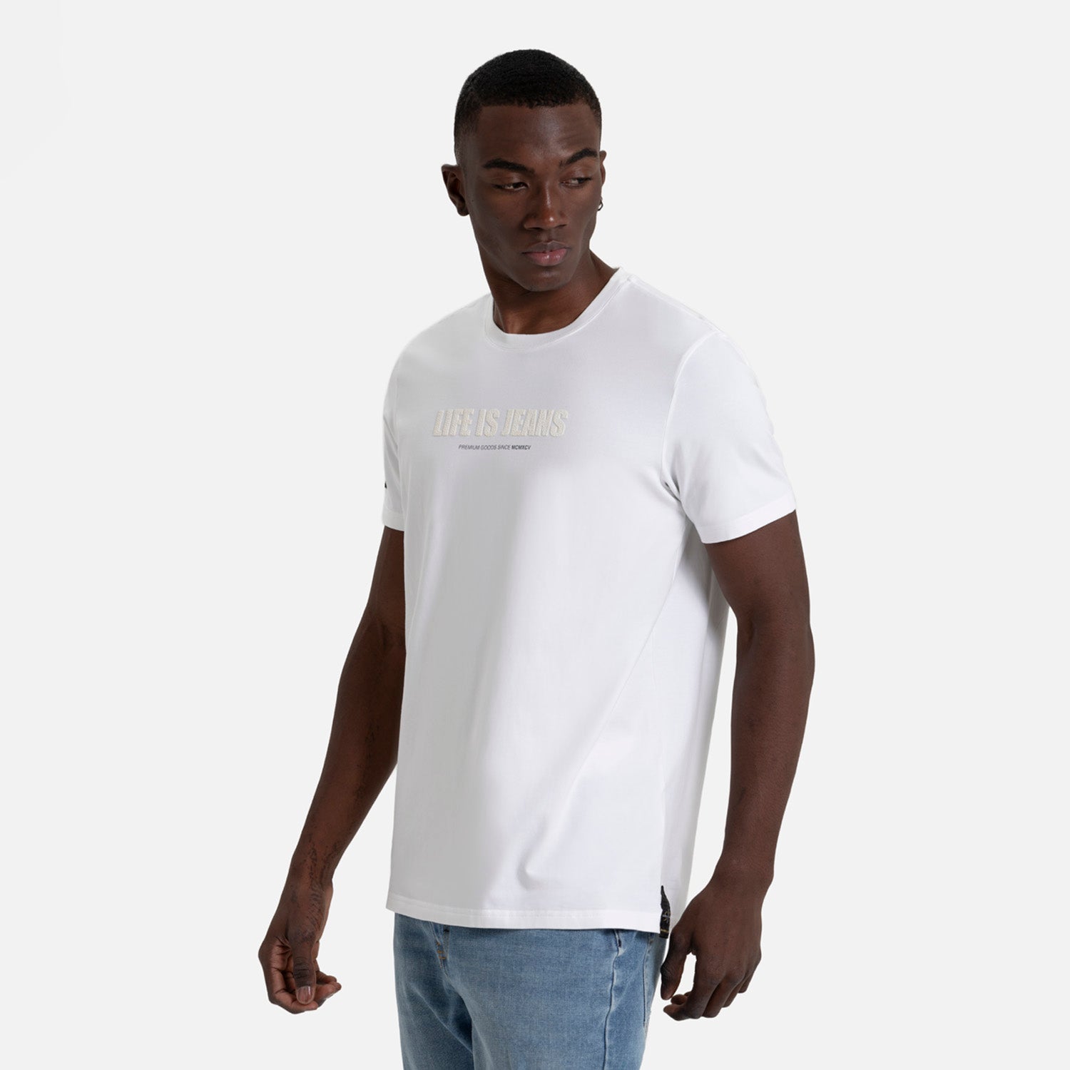 PLAYERA PREMIUM MANGA CORTA COLOR IVORY