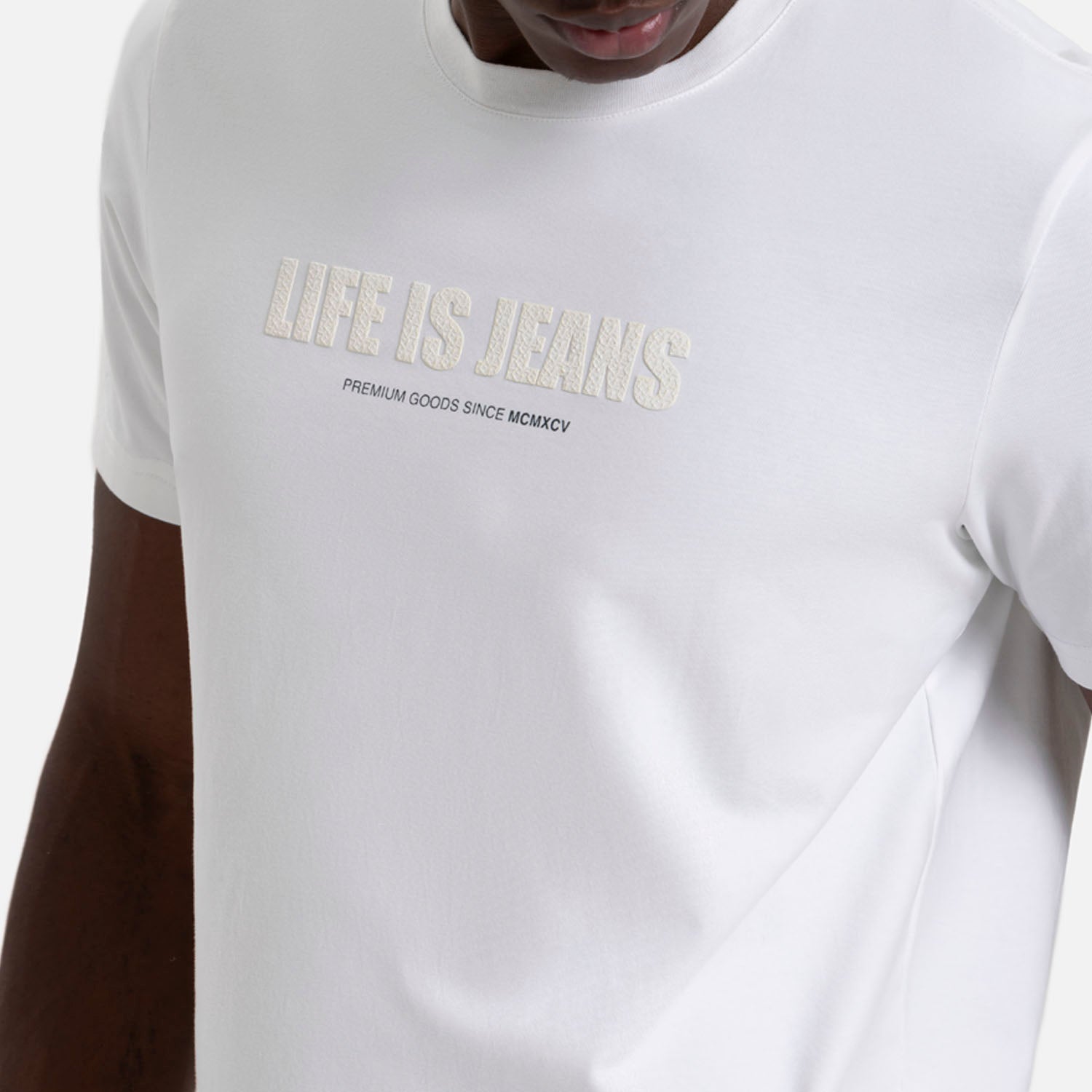 PLAYERA PREMIUM MANGA CORTA COLOR IVORY