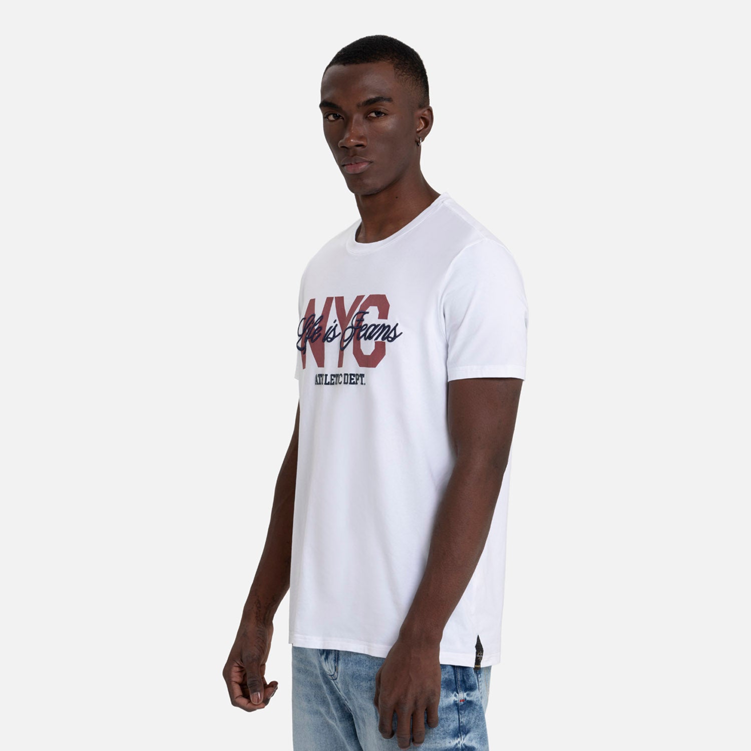 PLAYERA PREMIUM MANGA CORTA COLOR BLANCO OPTICO