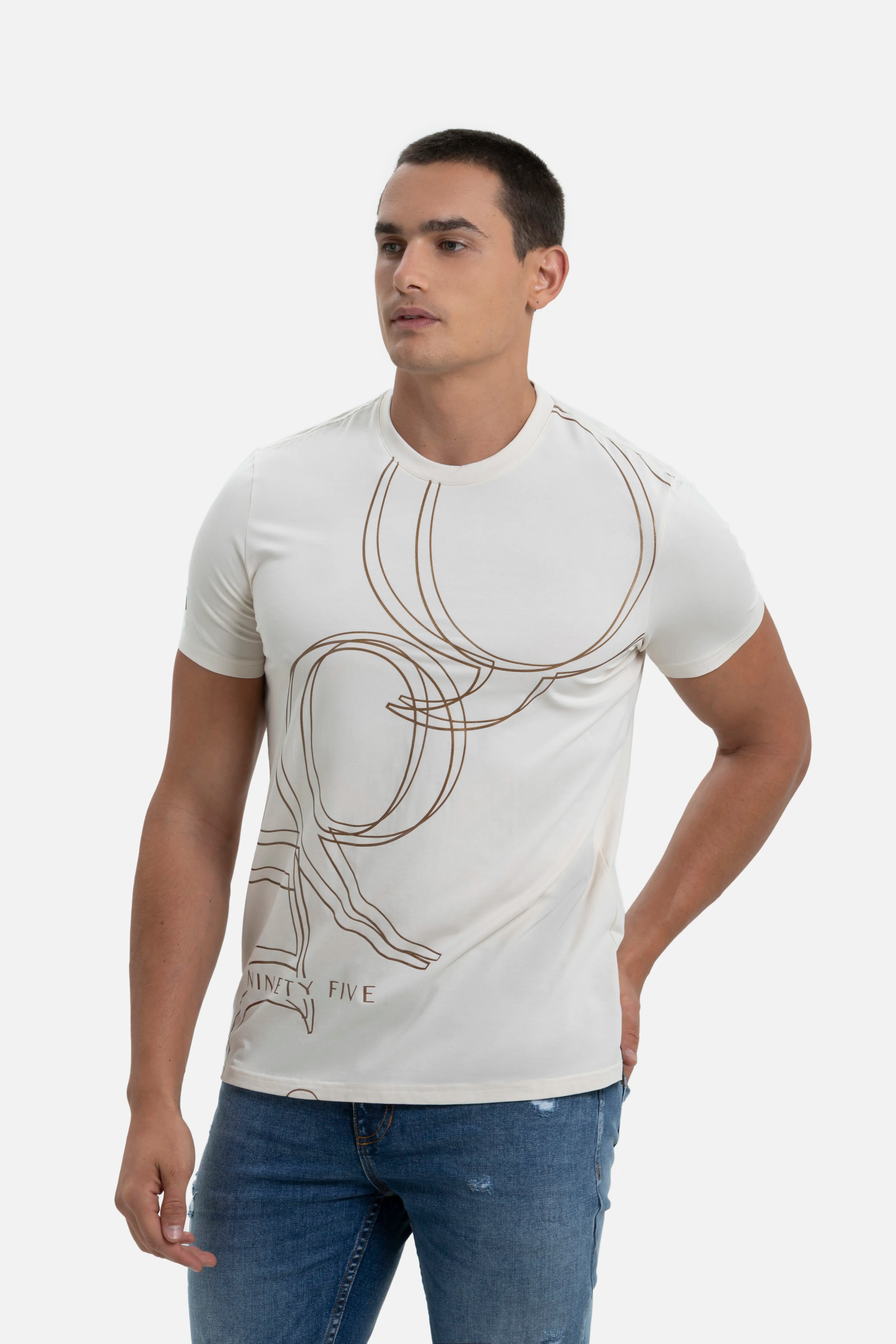 PLAYERA PREMIUM MANGA CORTA COLOR WHITECAP GRAY