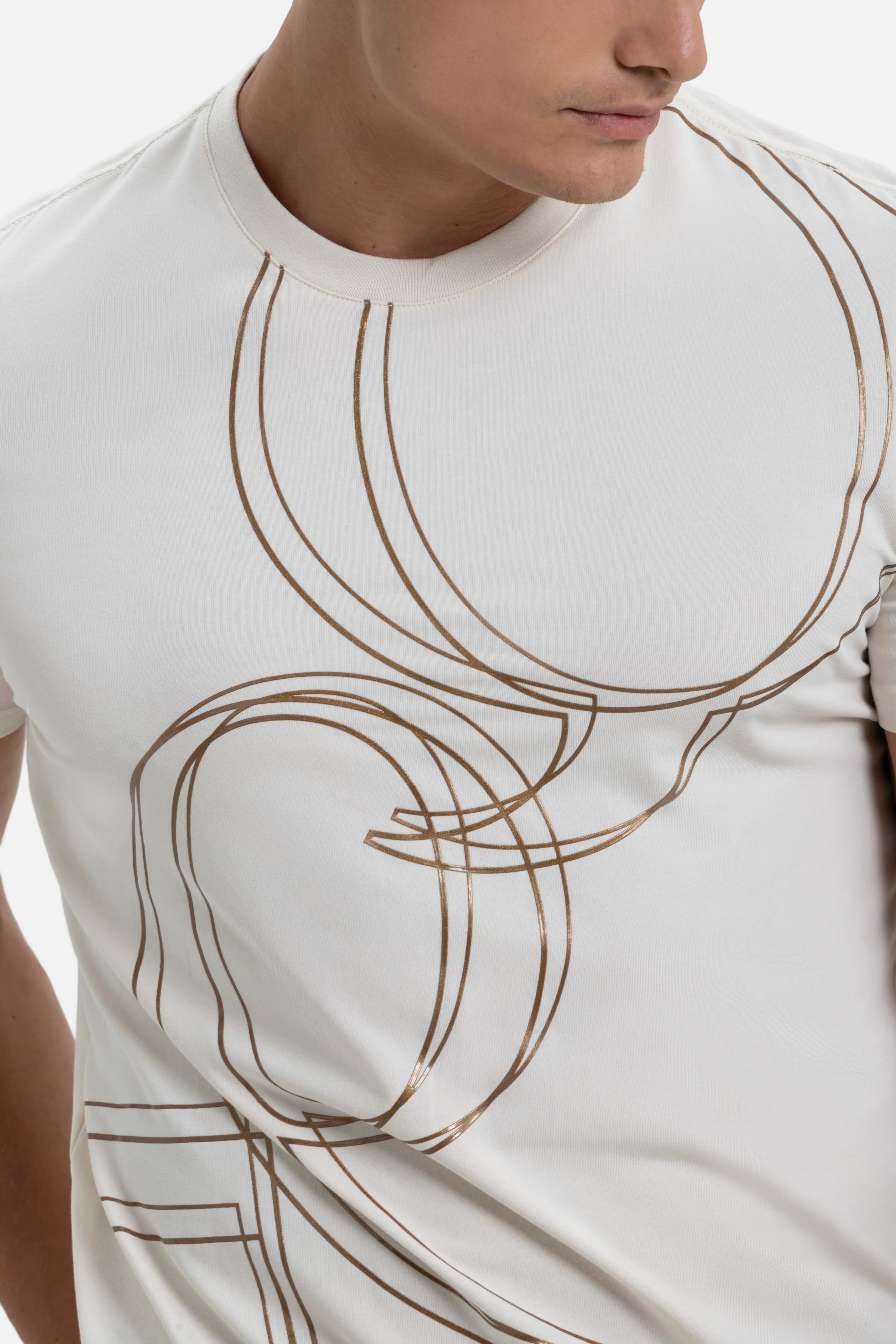 PLAYERA PREMIUM MANGA CORTA COLOR WHITECAP GRAY