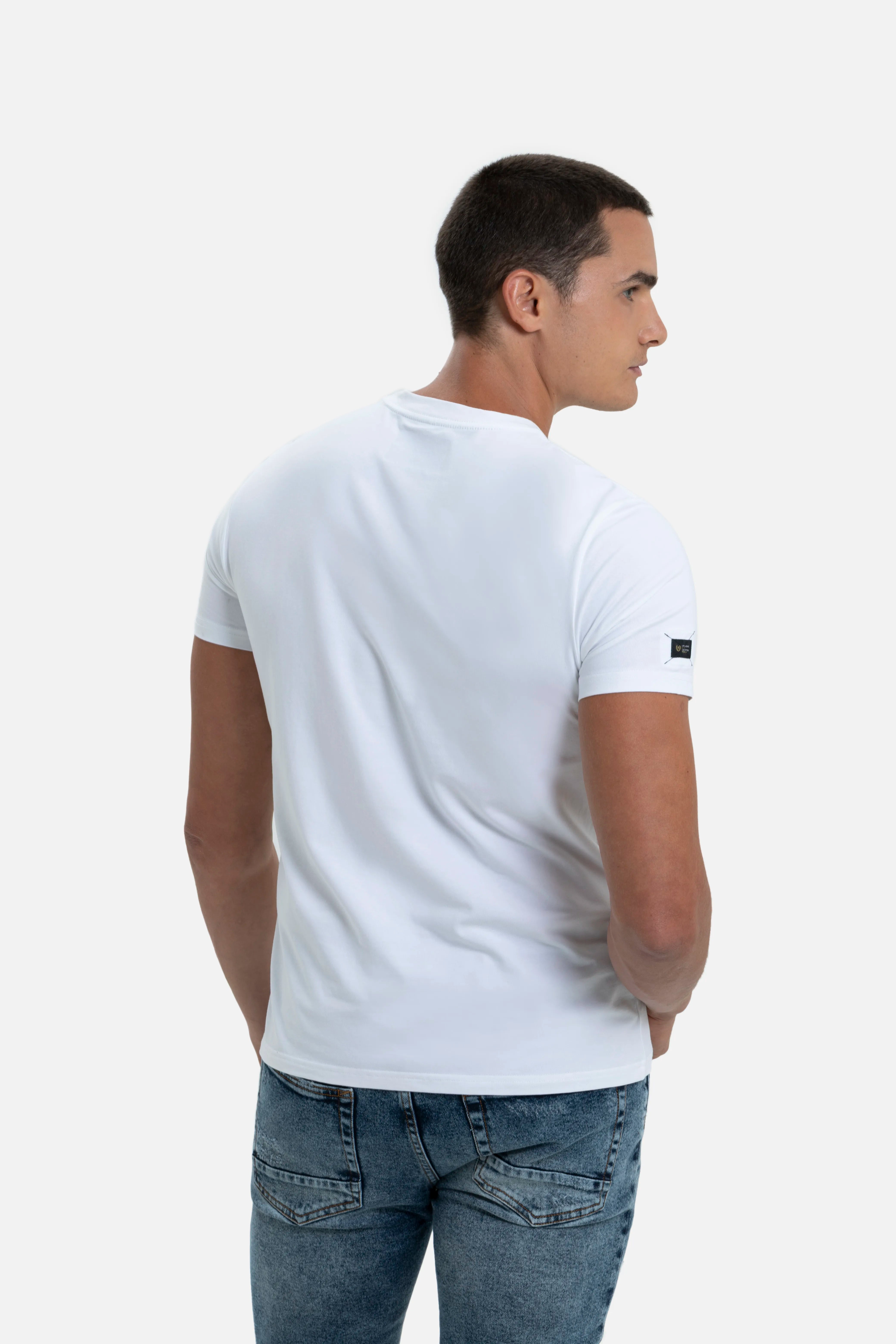 PLAYERA PREMIUM MANGA CORTA COLOR BLANCO OPTICO