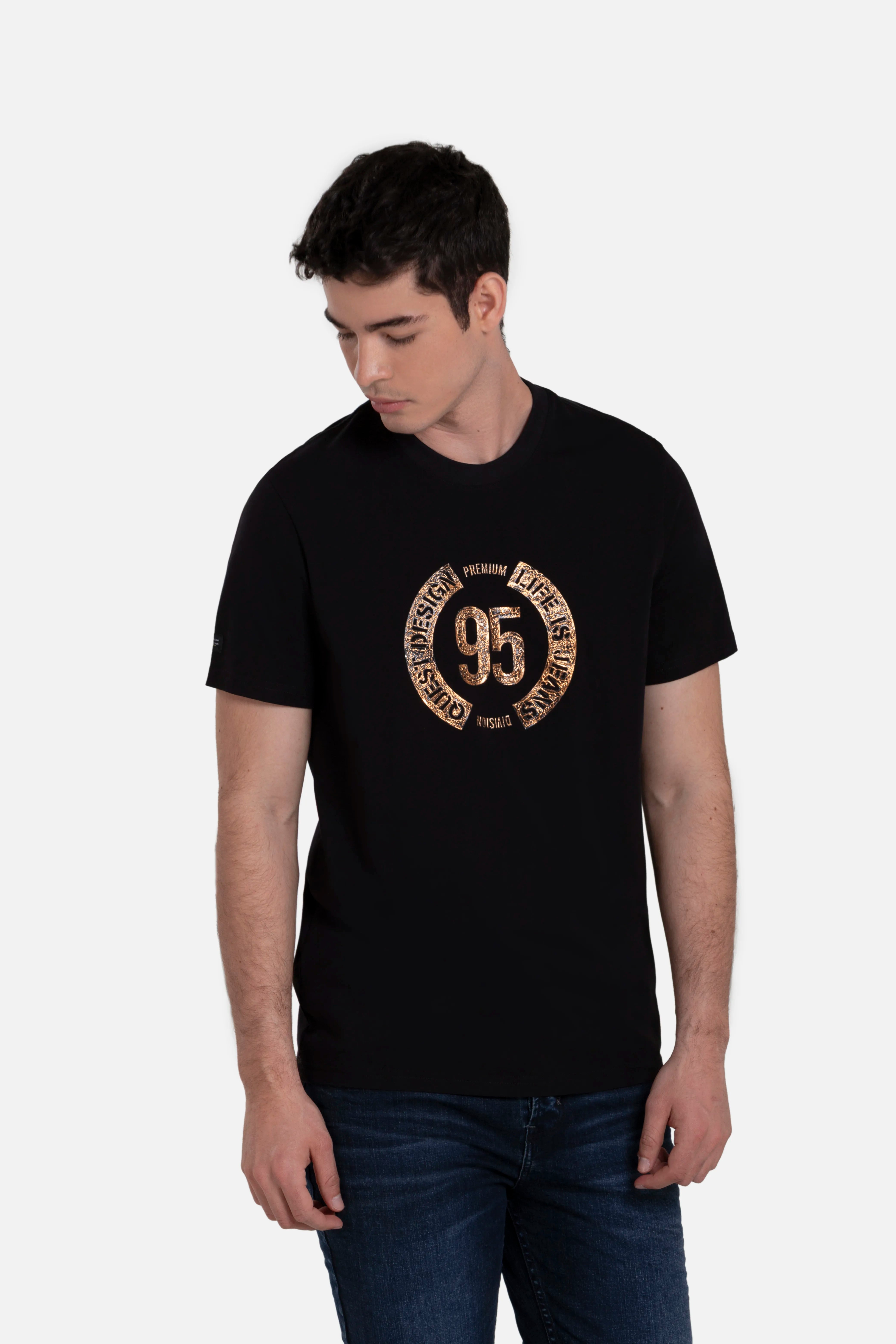 PLAYERA PREMIUM MANGA CORTA COLOR NEGRO