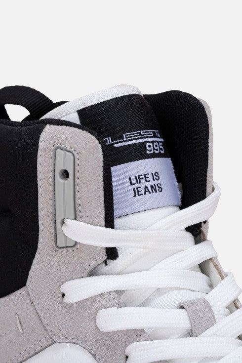 TENIS BOTAS COLOR BLANCO OPTICO