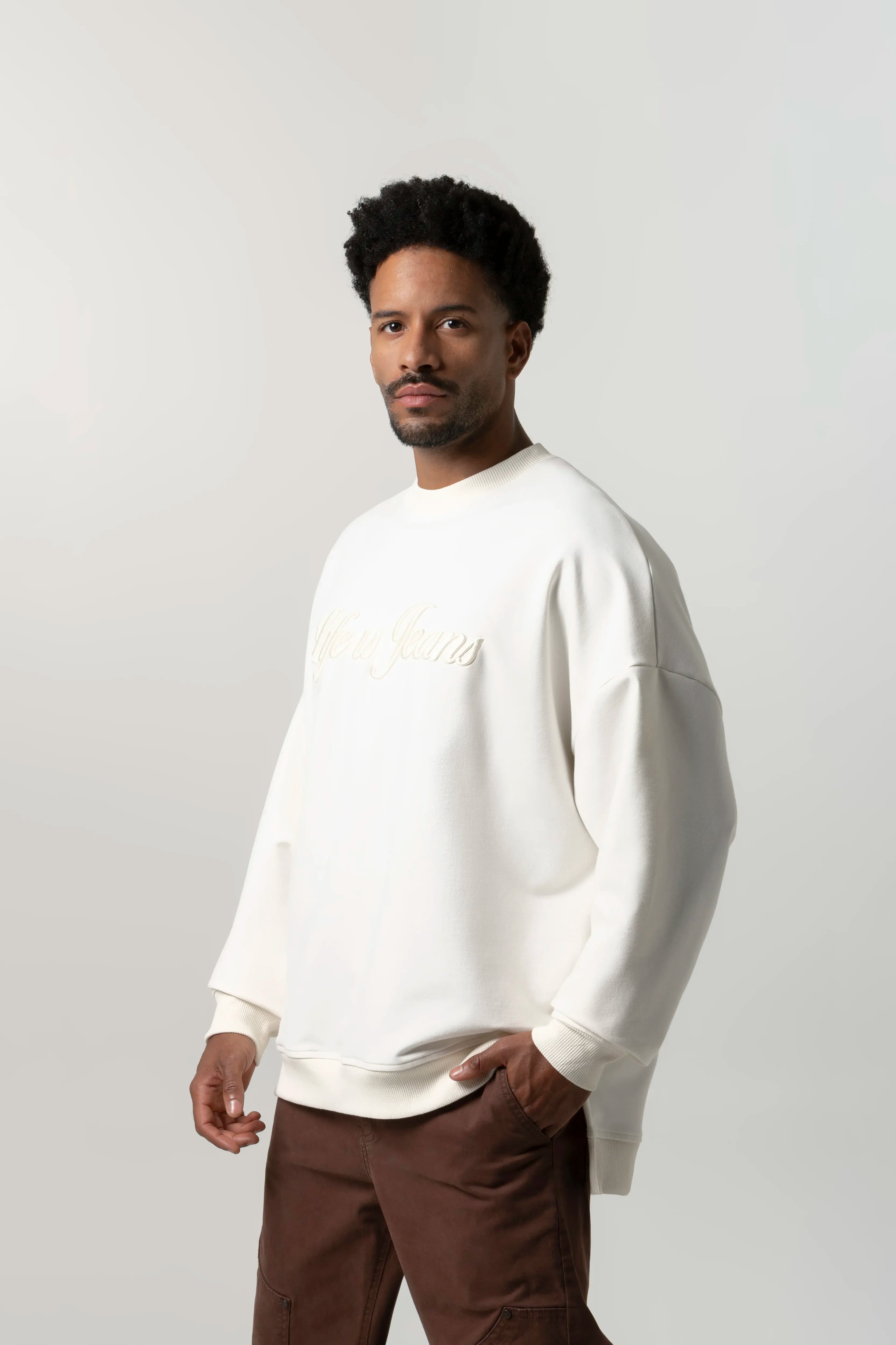 SUDADERA CERRADO COLOR IVORY