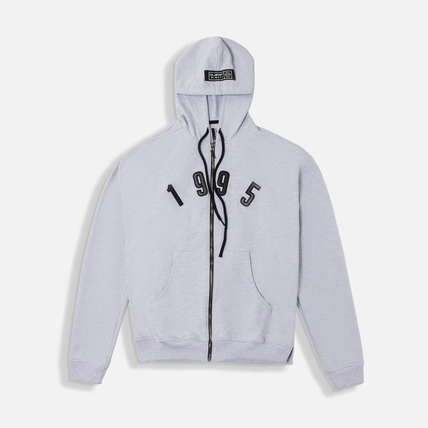 SUDADERA ABIERTO COLOR GRIS JASPE CLARO