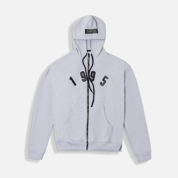 SUDADERA ABIERTO COLOR GRIS JASPE CLARO