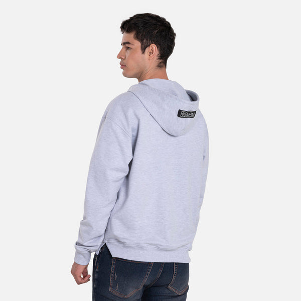 SUDADERA ABIERTO COLOR GRIS JASPE CLARO