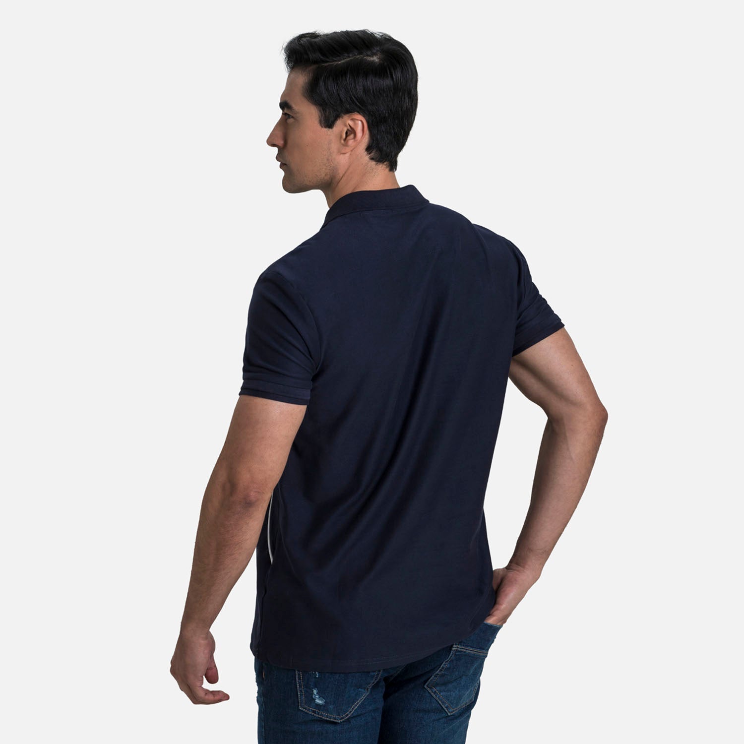 POLO MANGA CORTA COLOR AZUL OSCURO