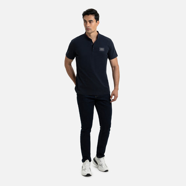 POLO MANGA CORTA COLOR AZUL OSCURO