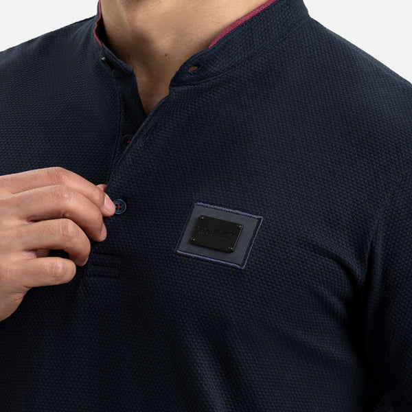 POLO MANGA CORTA COLOR AZUL OSCURO