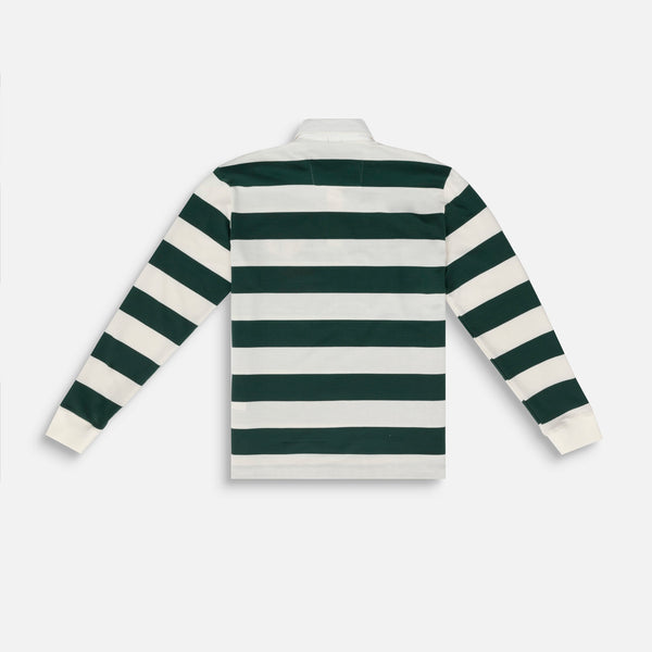 POLO MANGA LARGA COLOR VERDE TENIS-IVORY MARFIL