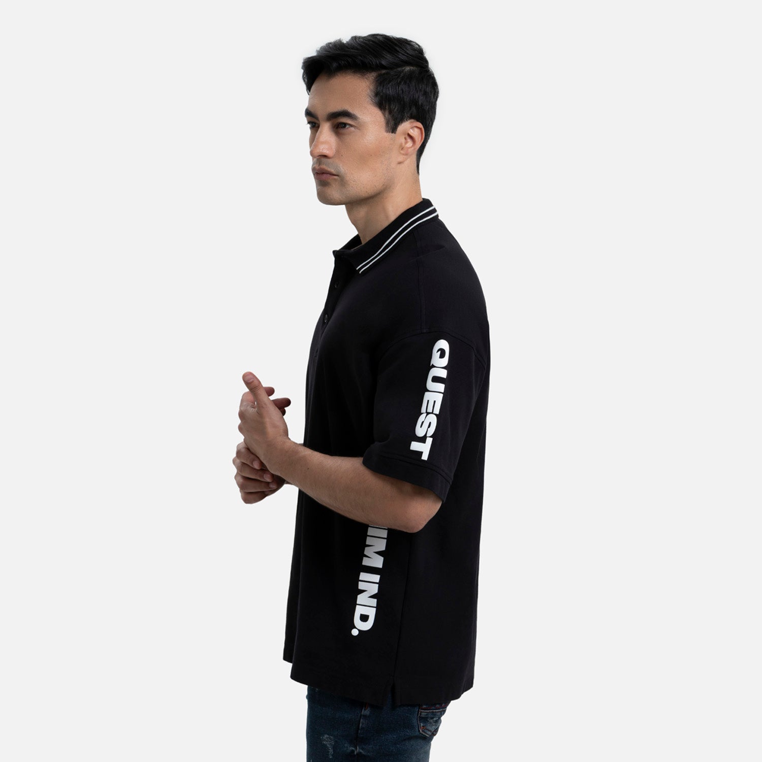 POLO MANGA CORTA COLOR NEGRO