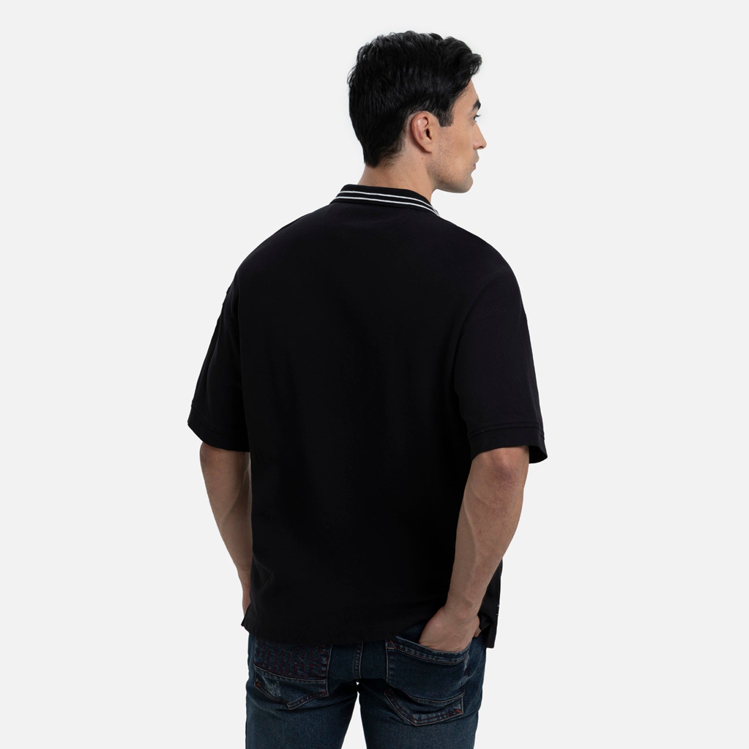 POLO MANGA CORTA COLOR NEGRO