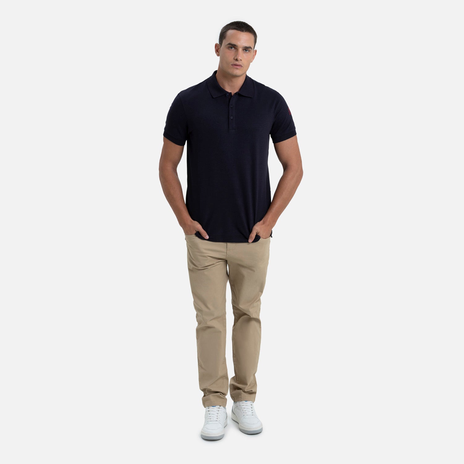 POLO MANGA CORTA COLOR AZUL NOCHE