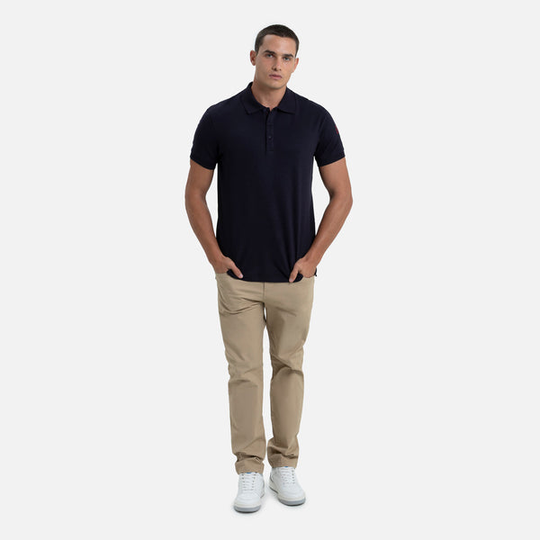 POLO MANGA CORTA COLOR AZUL NOCHE