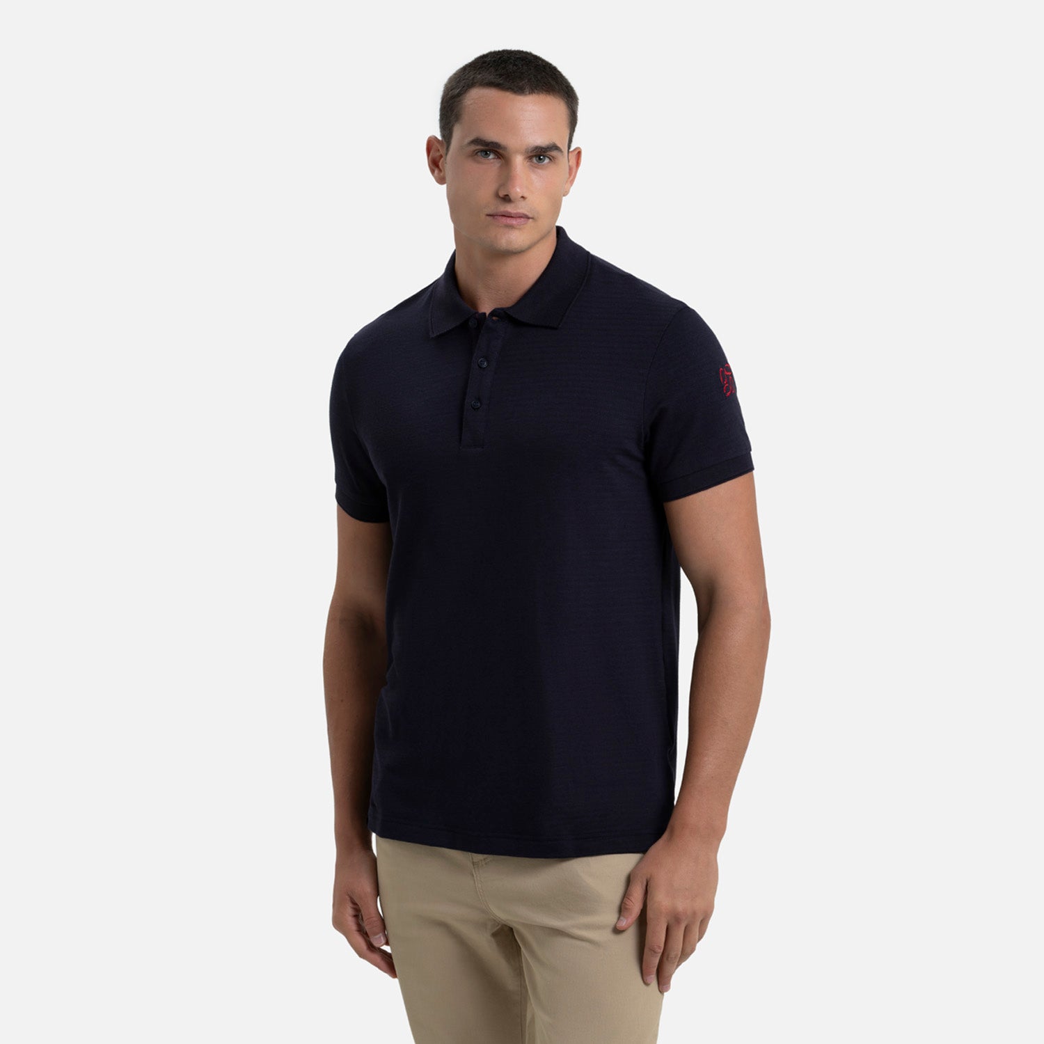 POLO MANGA CORTA COLOR AZUL NOCHE