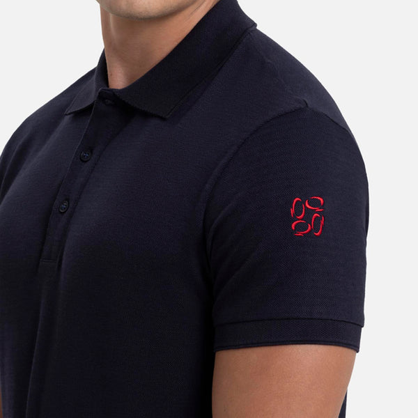 POLO MANGA CORTA COLOR AZUL NOCHE