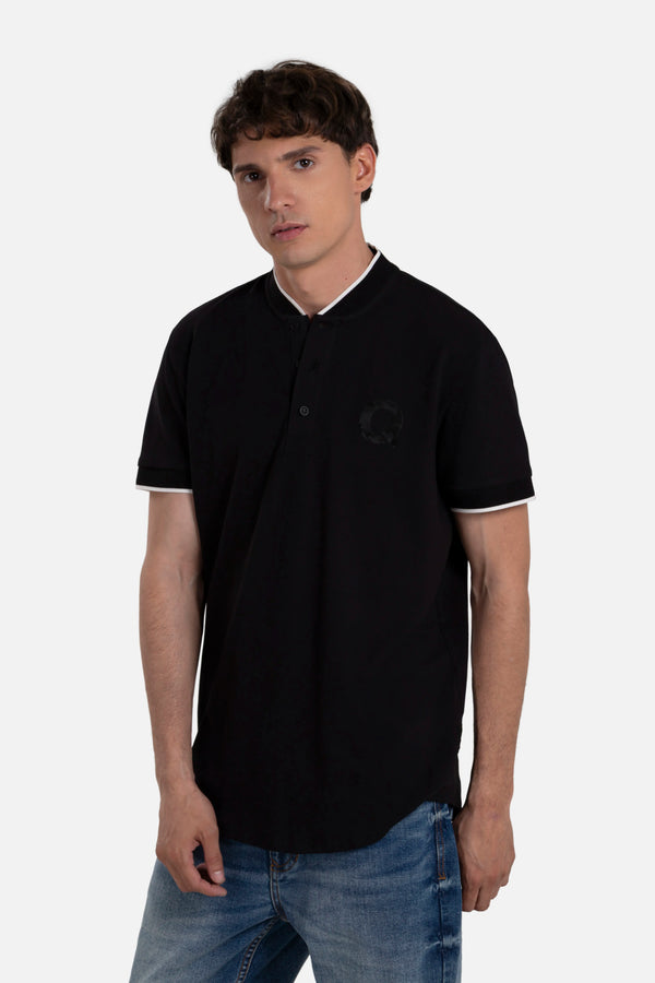 POLO MANGA CORTA COLOR NEGRO