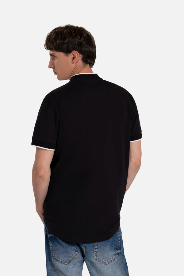 POLO MANGA CORTA COLOR NEGRO