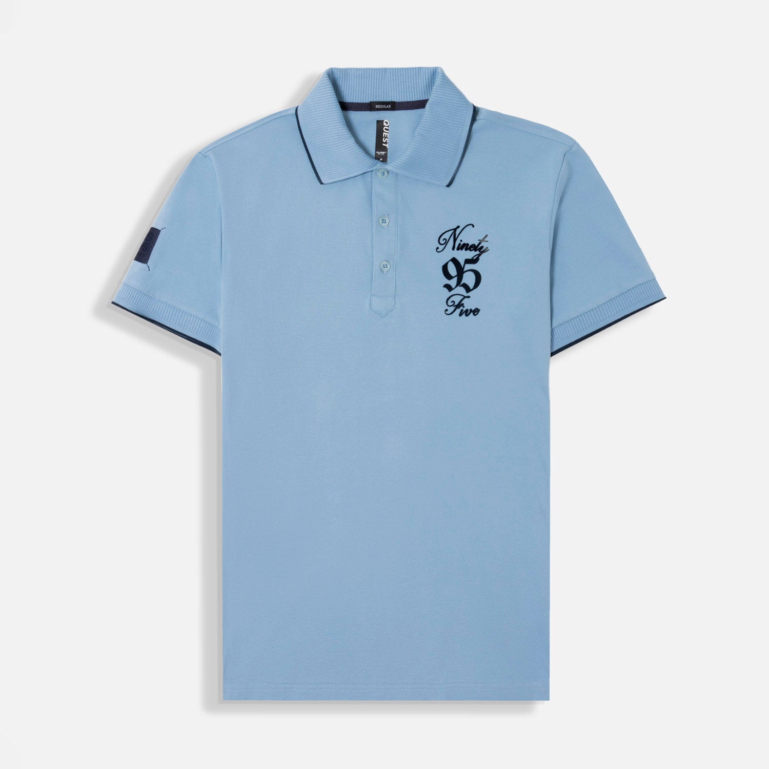 POLO MANGA CORTA COLOR AZUL GLACIAR