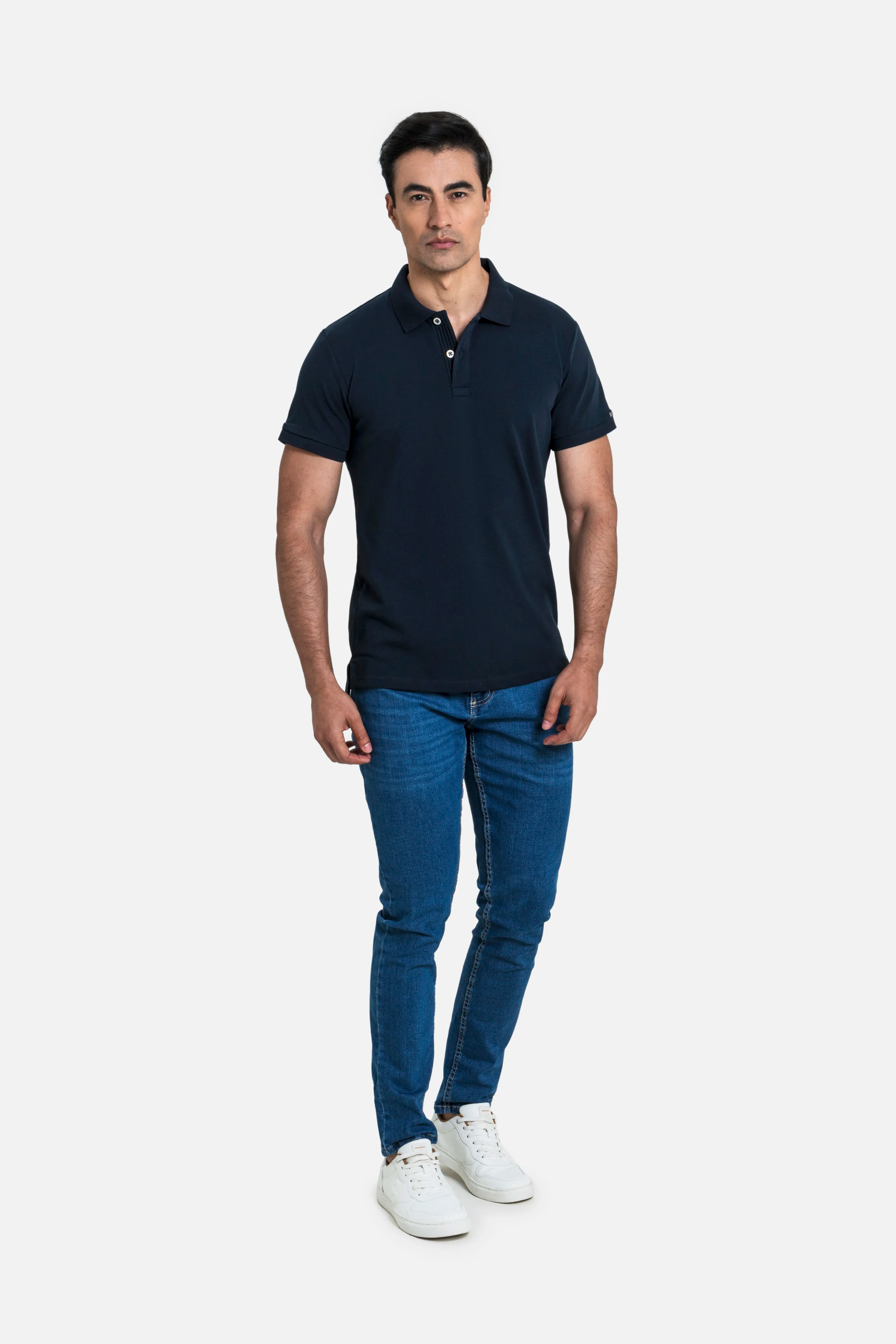 POLO MANGA CORTA COLOR AZUL OSCURO
