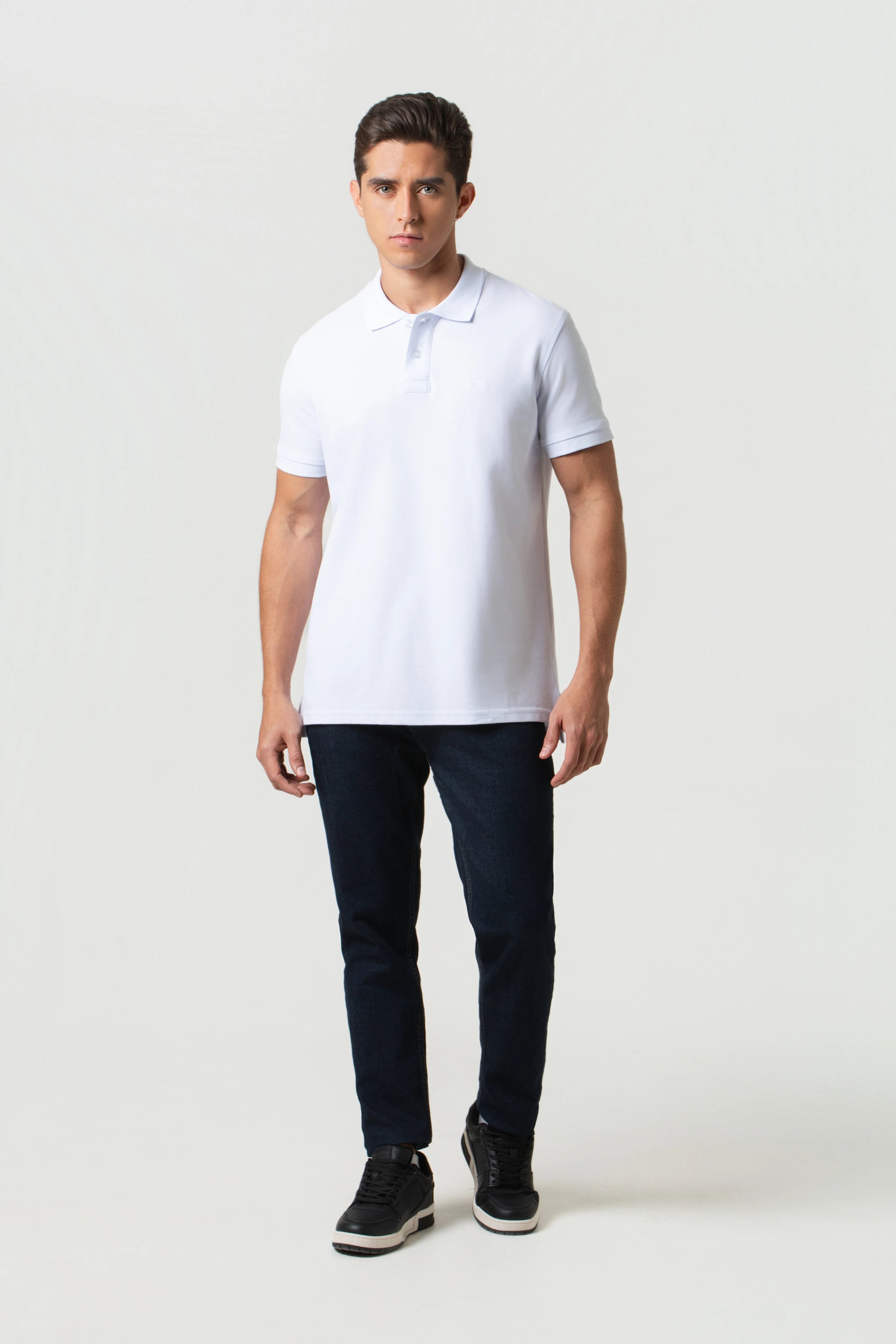 POLO SLIM COLOR BLANCO OPTICO