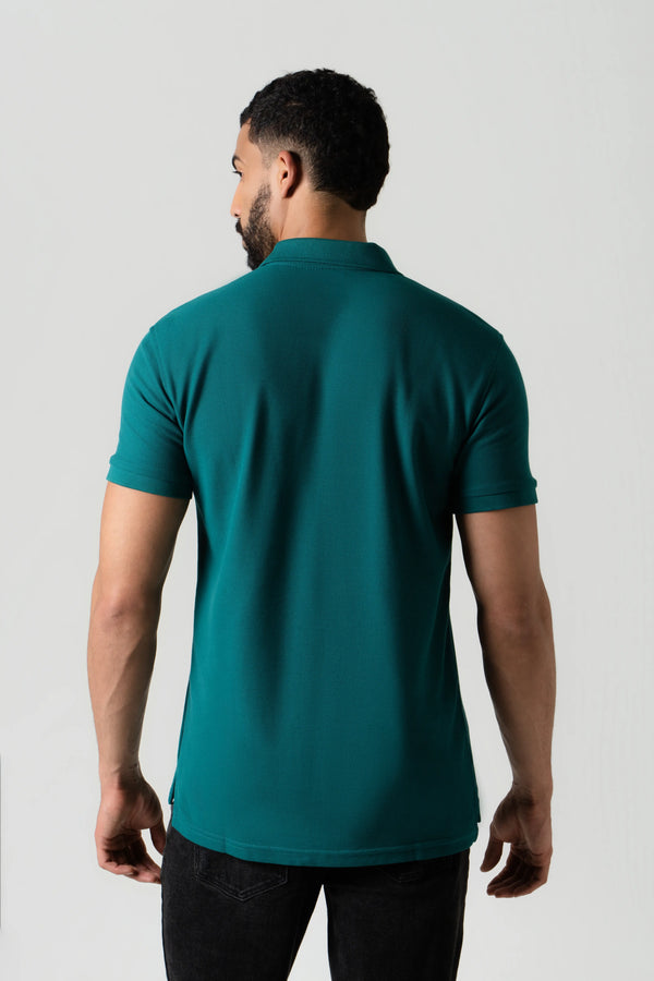 POLO SLIM COLOR VERDE TORMENTA